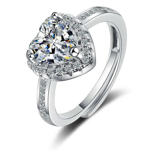 Bague Cœur de Moissanite