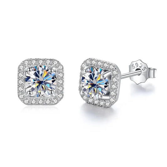 Boucles Moissanite Cristal