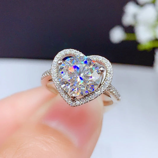 Bague Cœur de Moissanite