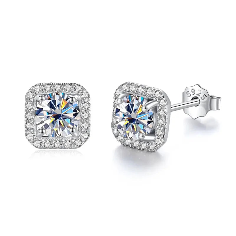 Boucles Moissanite Cristal