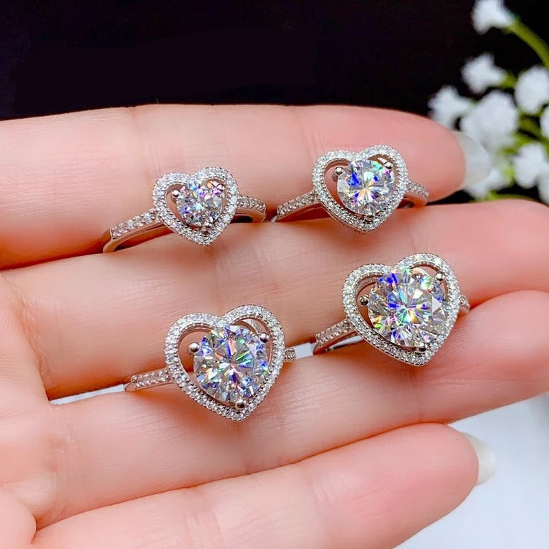 Bague Cœur de Moissanite