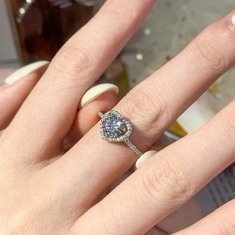 Bague Cœur de Moissanite